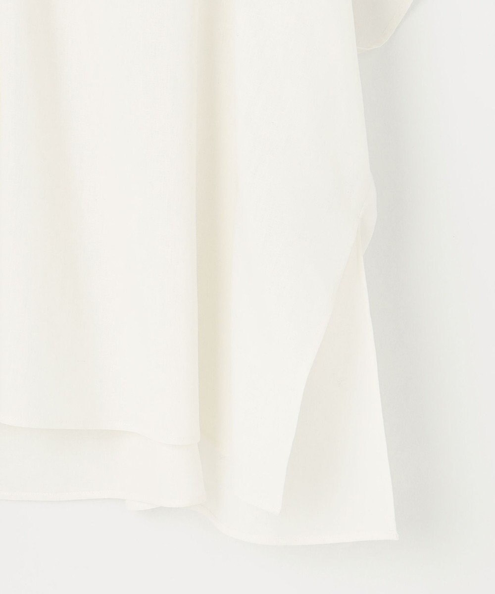 UNFILO 【洗える】リネンレーヨン　スキッパーシャツ 