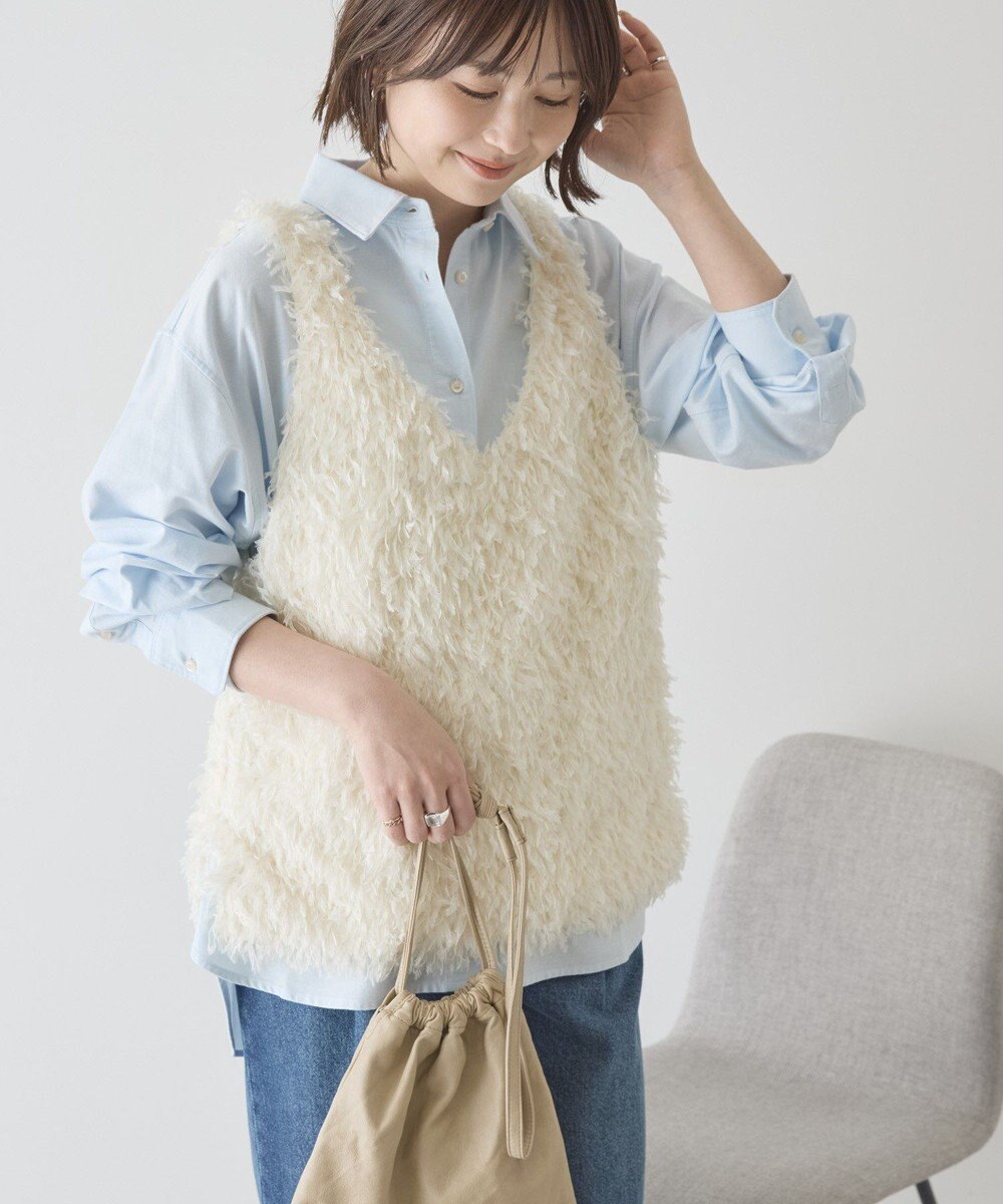 AMERICAN HOLIC 【選べる丈】フェザーVネックベスト 