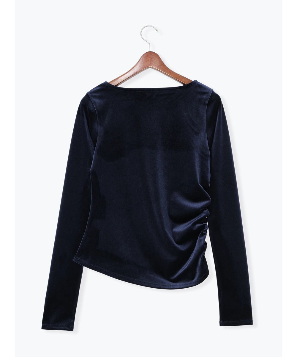 Te chichi ベロアサイドギャザートップス 