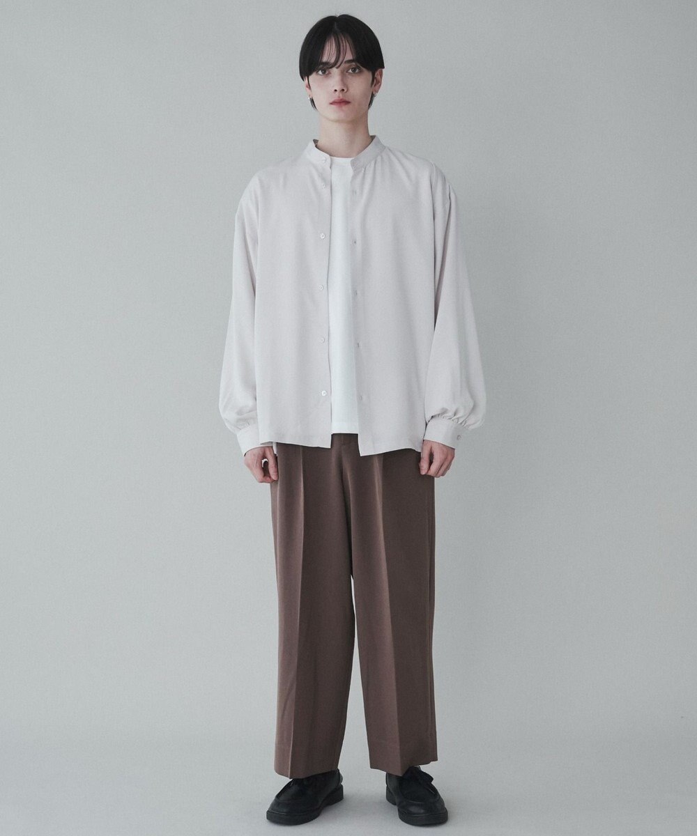 WEGO トロミBIGバンドカラーシャツ 