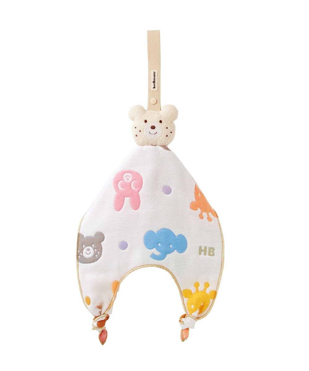 MIKI HOUSE HOT BISCUITS 6重織ガーゼ　マスコットラトル 