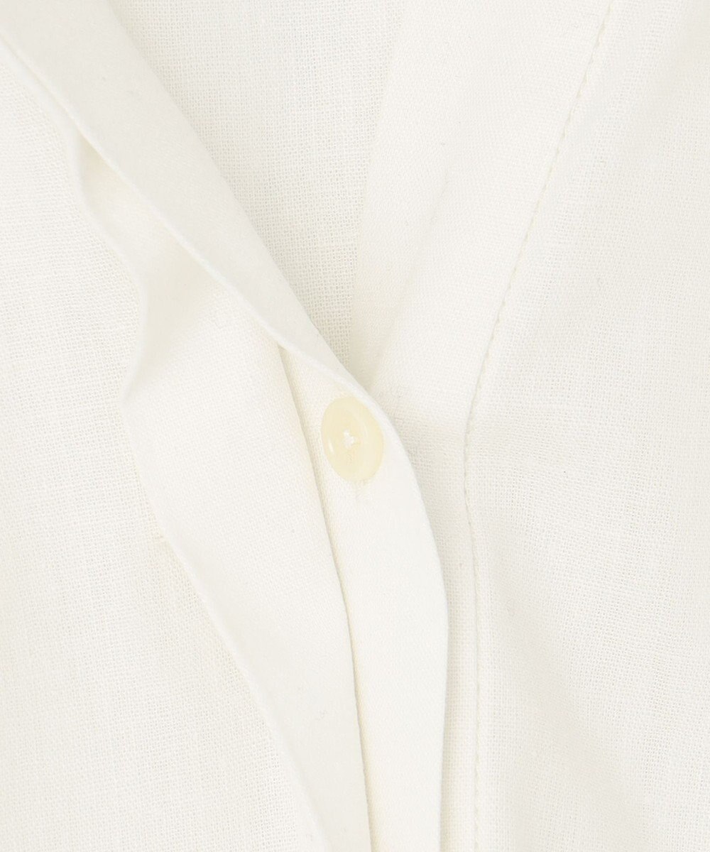 UNFILO 【洗える】リネンレーヨン　スキッパーシャツ 