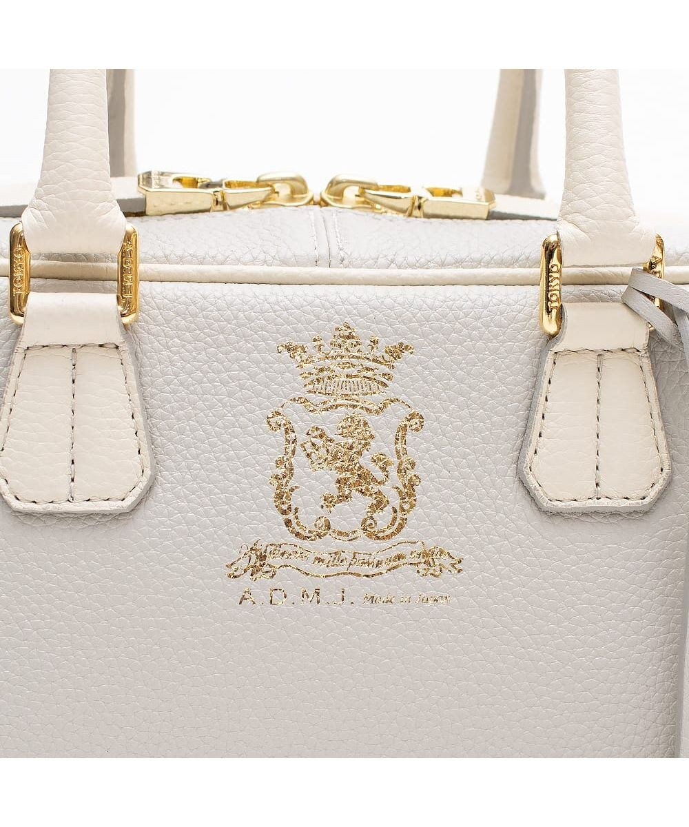 A.D.M.J. 【牛革】モーツァルト/バイカラーボストン25cm(ショルダーストラップ付) 