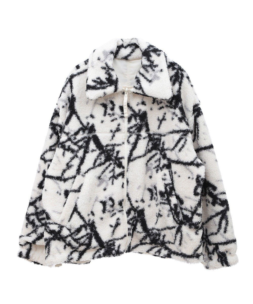 Green Parks リバーシブルプリント柄ボアブルゾン 