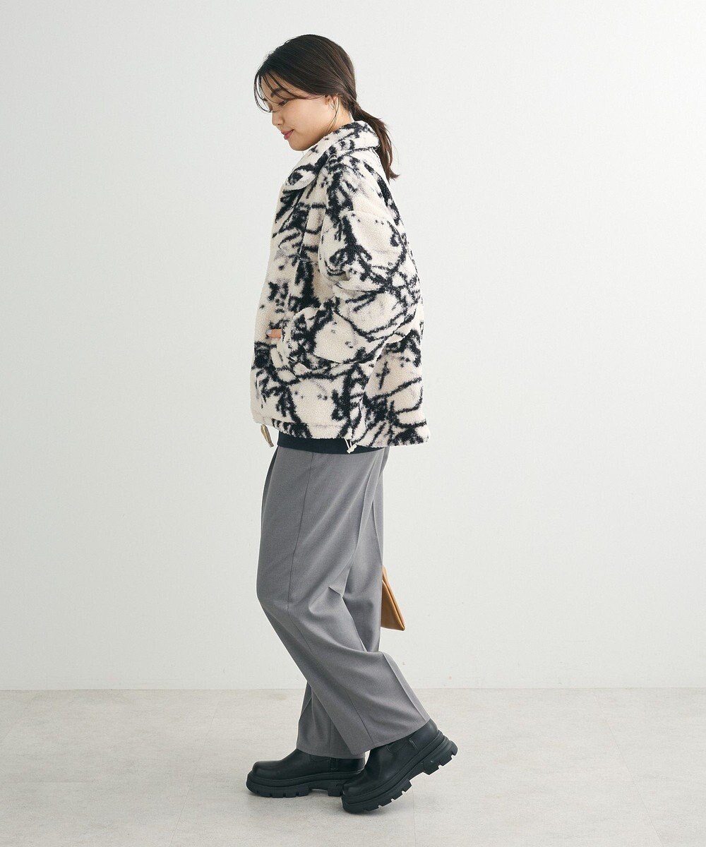 Green Parks リバーシブルプリント柄ボアブルゾン 