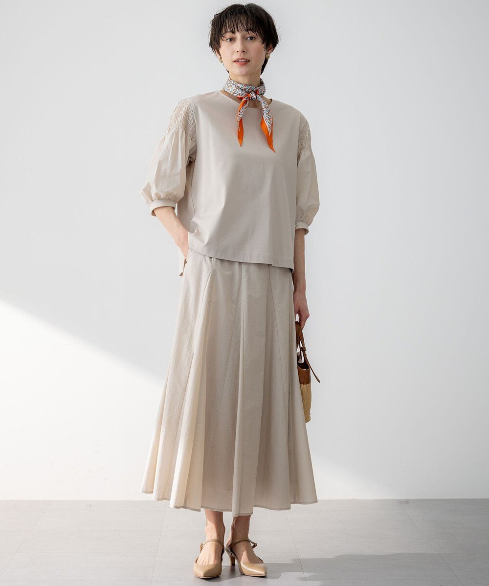 23区 ヘリンボーン プリント スカーフ 