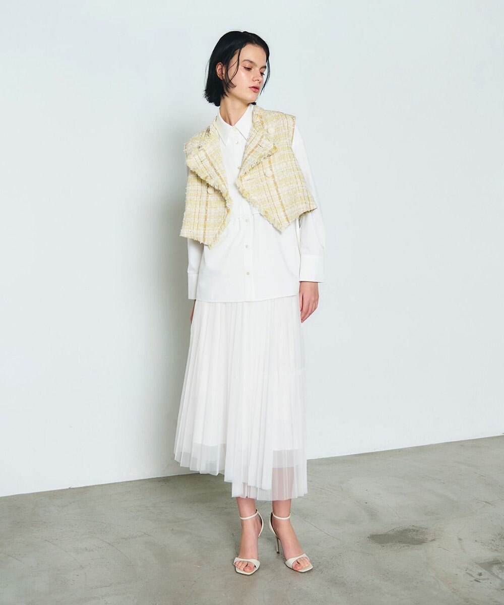 GRACE CONTINENTAL フリンジミニベスト 