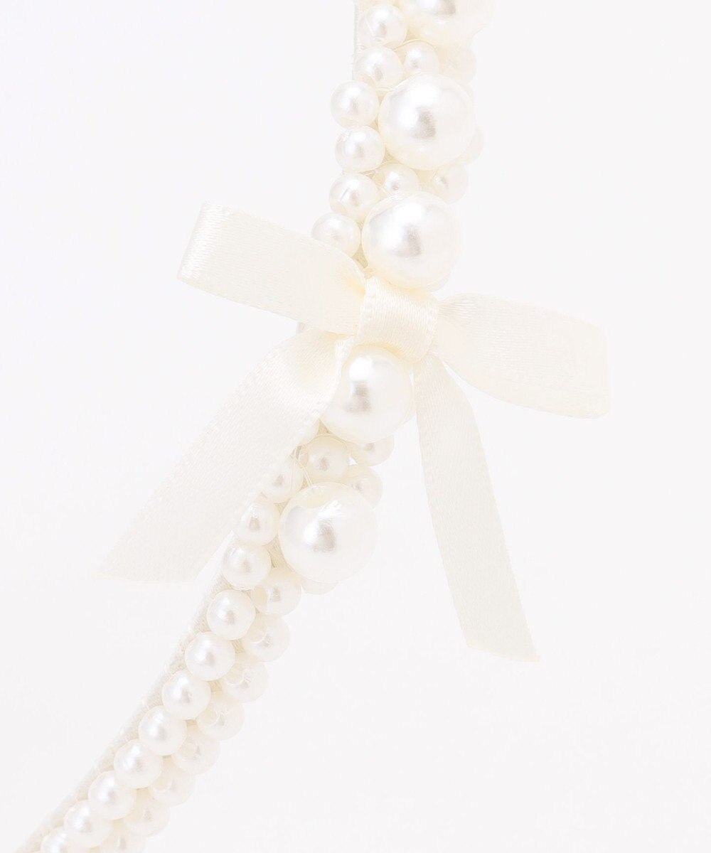 ANY KIDS パールリボンカチューシャ 