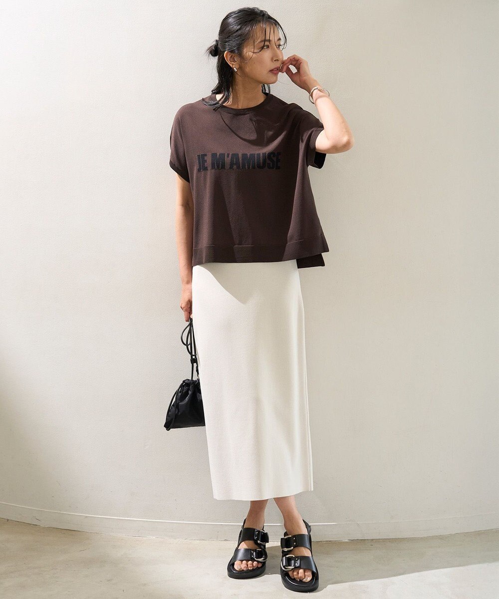 UNFILO スゴ機能美 ロゴフレンチスリーブ ニット 