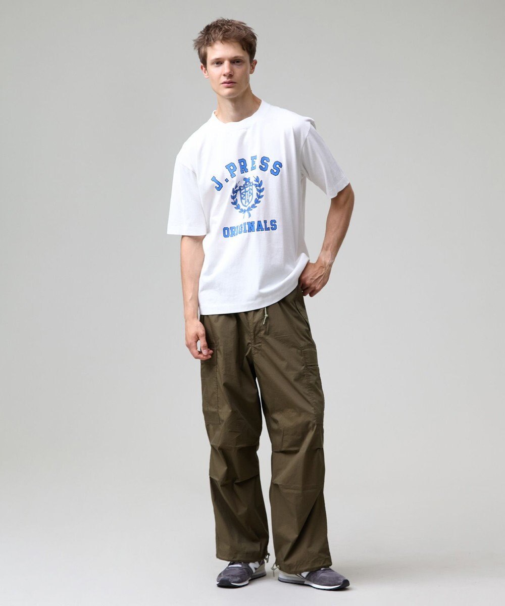 J.PRESS MEN 【J.PRESS ORIGINALS】【UNISEX】Cotton Jersey CRST Logo T-shirt 