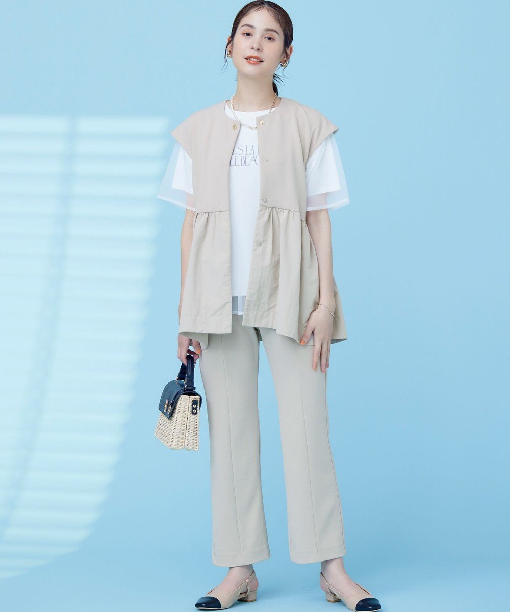 組曲 S 【接触冷感・吸湿・UVカット】ジョーゼットジャージー ジレ 