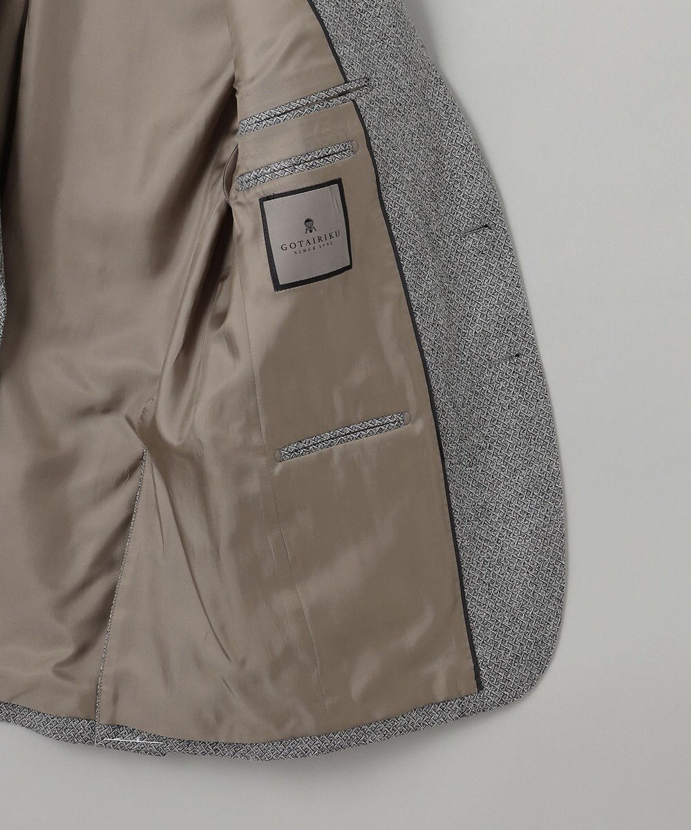 GOTAIRIKU 【DELFINO】ナポリジオメトリックツイード ジャケット_グレー 