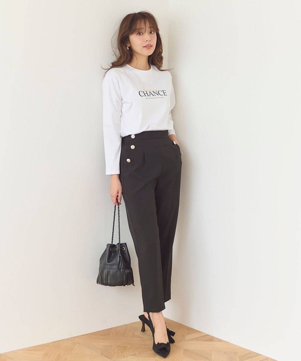 Feroux 【洗える】マリンテーパードパンツ 