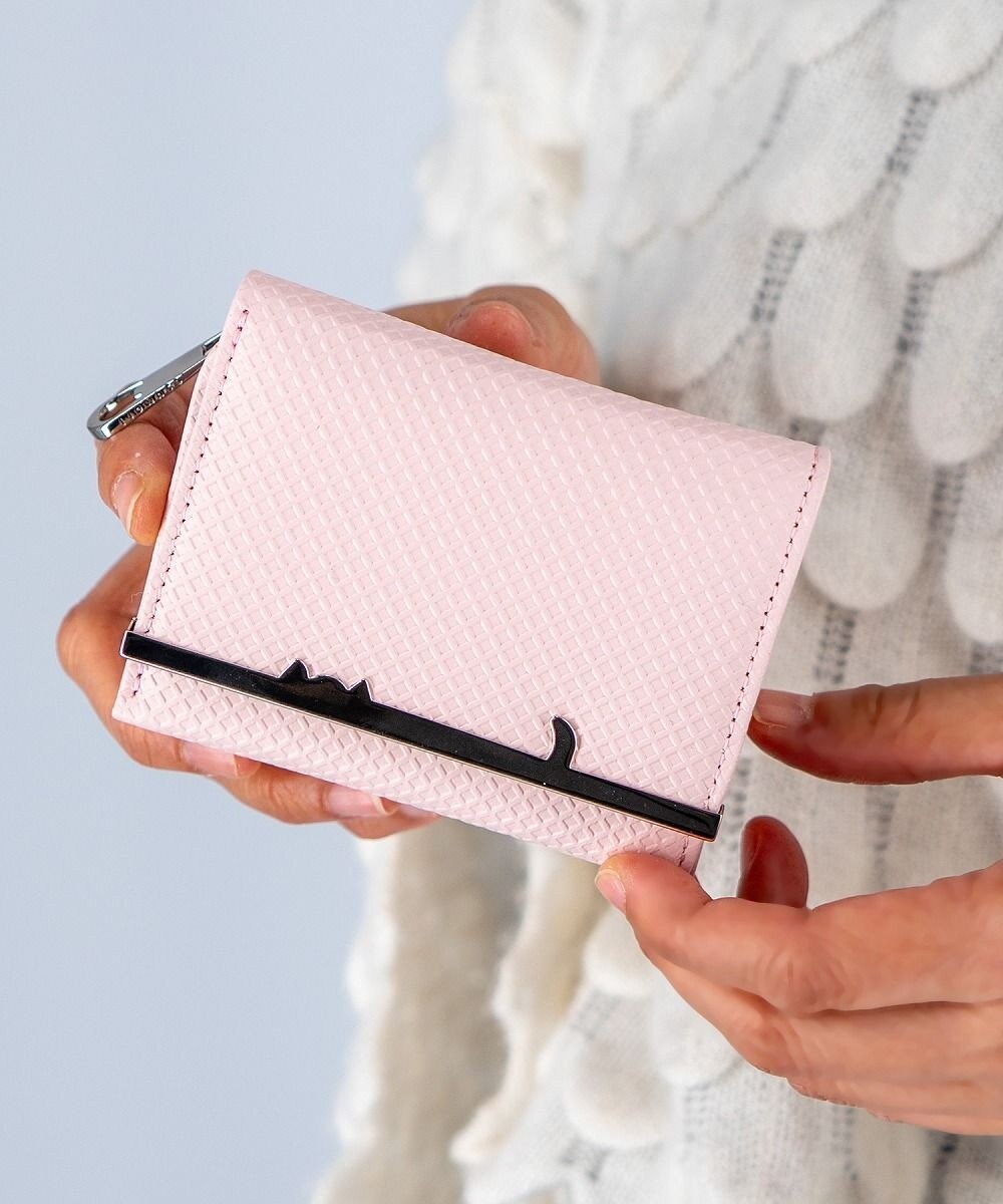 tsumori chisato CARRY クロスエンボス 3つ折りミニ財布 