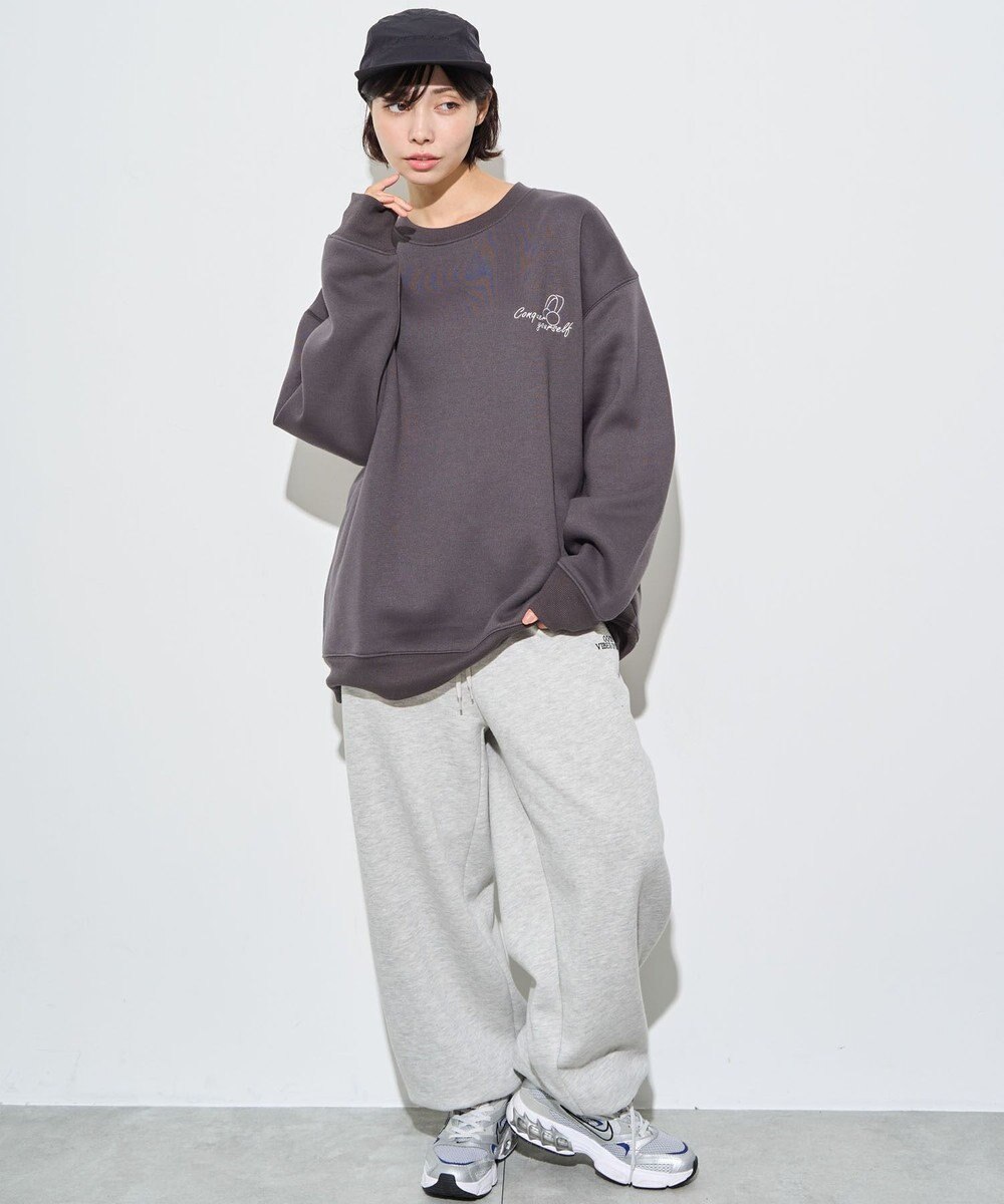 WEGO 【ユニセックス着用ITEM】ガールイラストグラフィックプルオーバー 