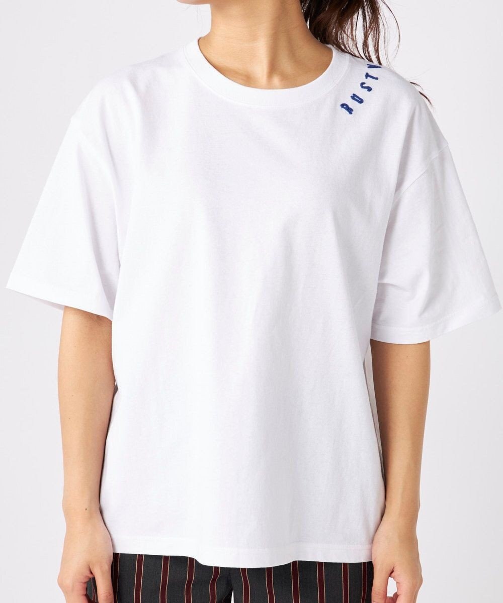 OP／FILA 【RUSTY】ニコちゃん×刺しゅう半袖Tシャツ 
