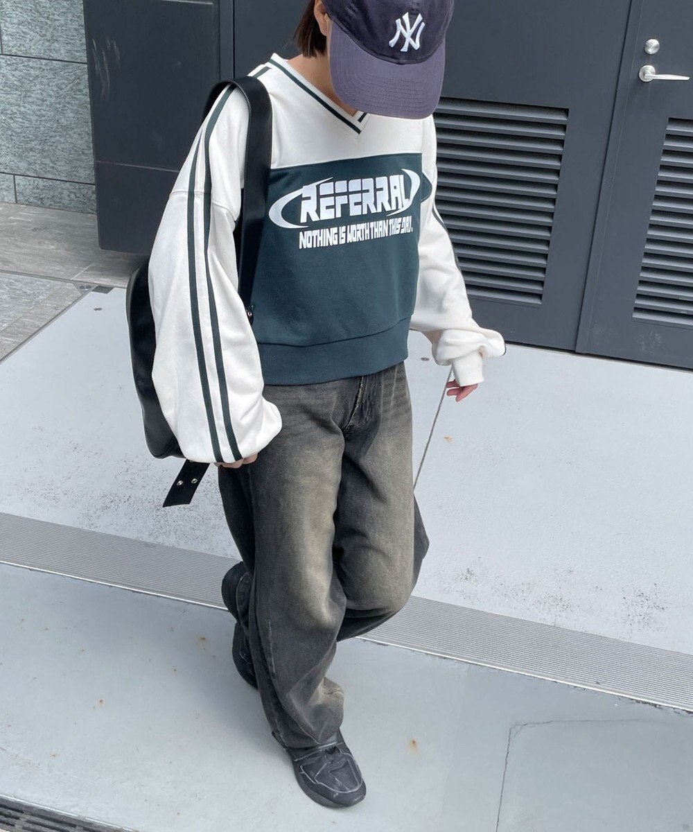 WEGO 切り替えショートスウェット 