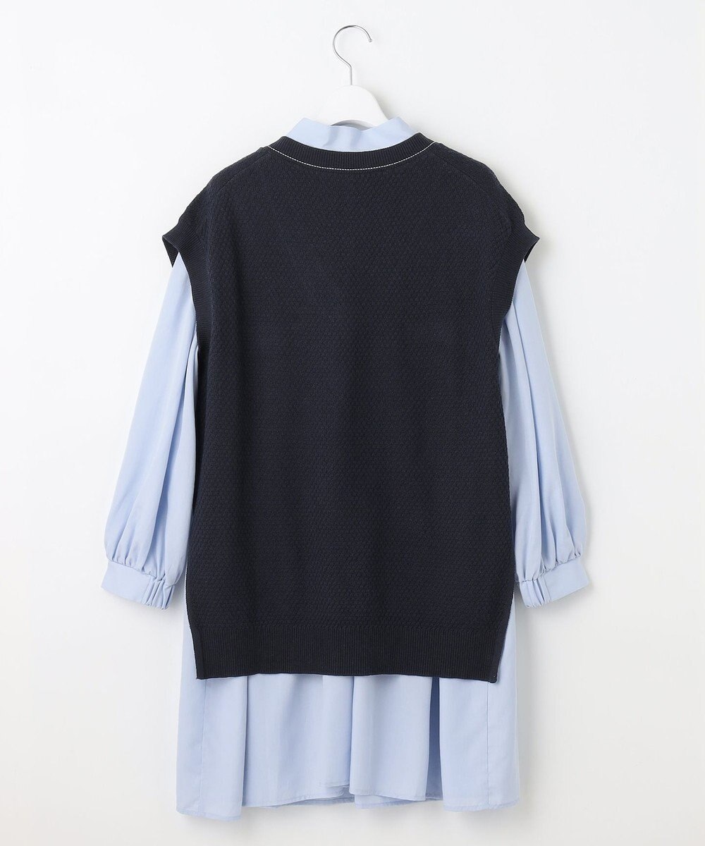 Feroux 【セットアイテム】2WAYリボンタイ ワンピース × ニット ベスト 