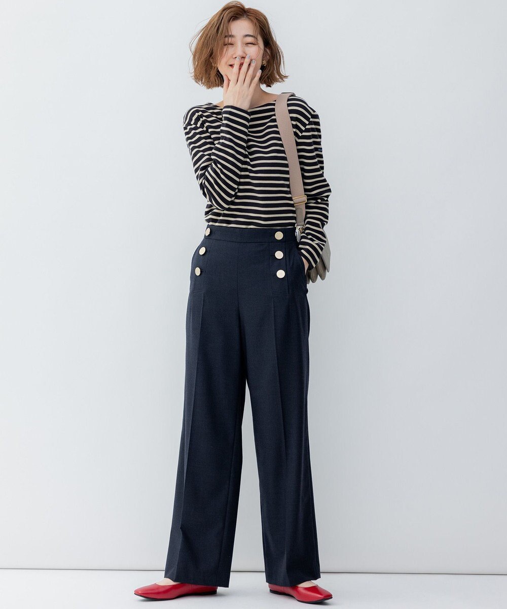 23区 ストラップ付フラットシューズ 