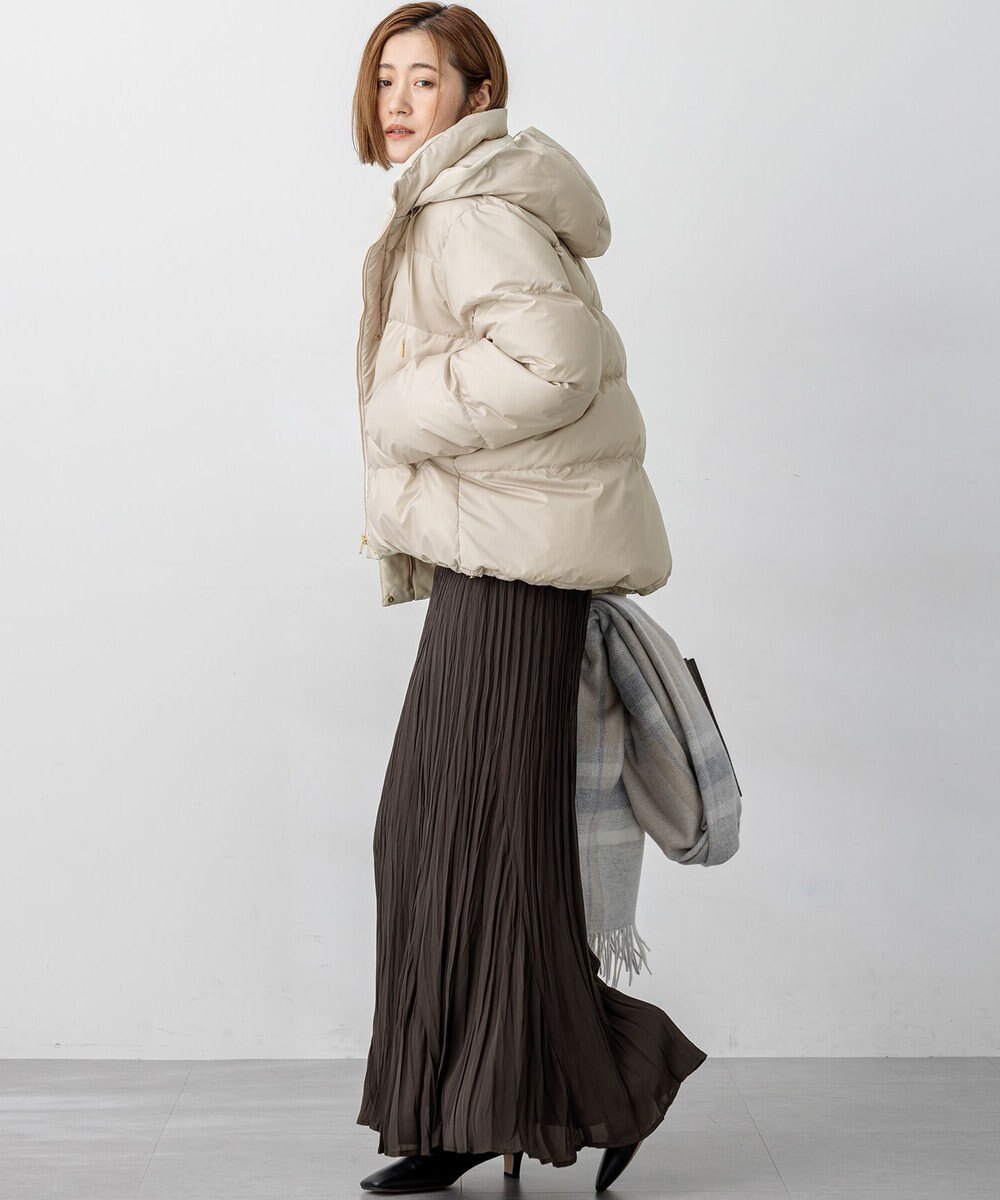 23区 L 【滝沢眞規子さん着用/VERY掲載】シレータフタ コンパクト ダウンコート 