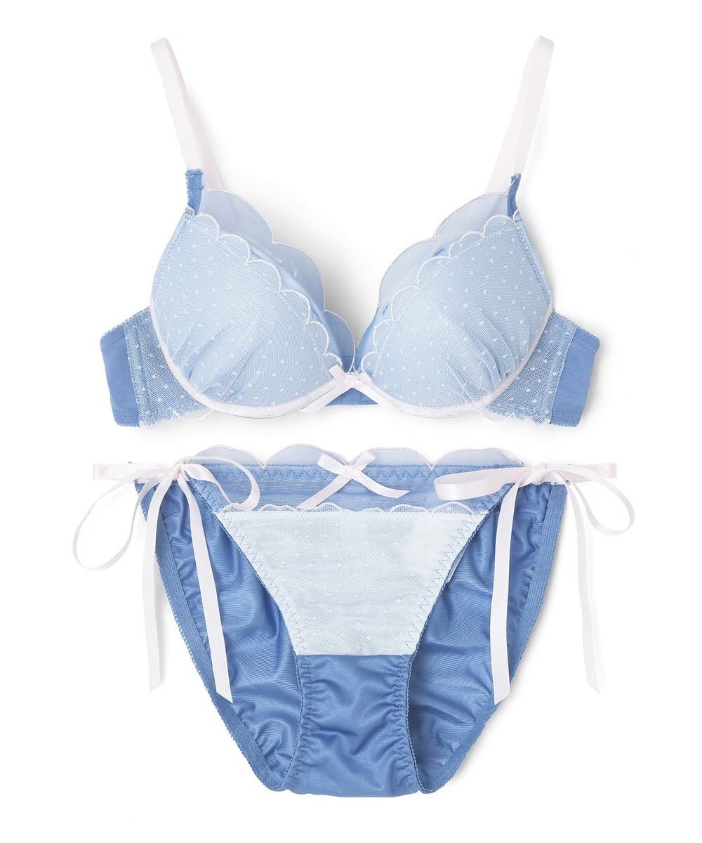 San-ai Resort（三愛水着楽園） シアードットチュール　ブラジャー＆ショーツセット【northerly】 