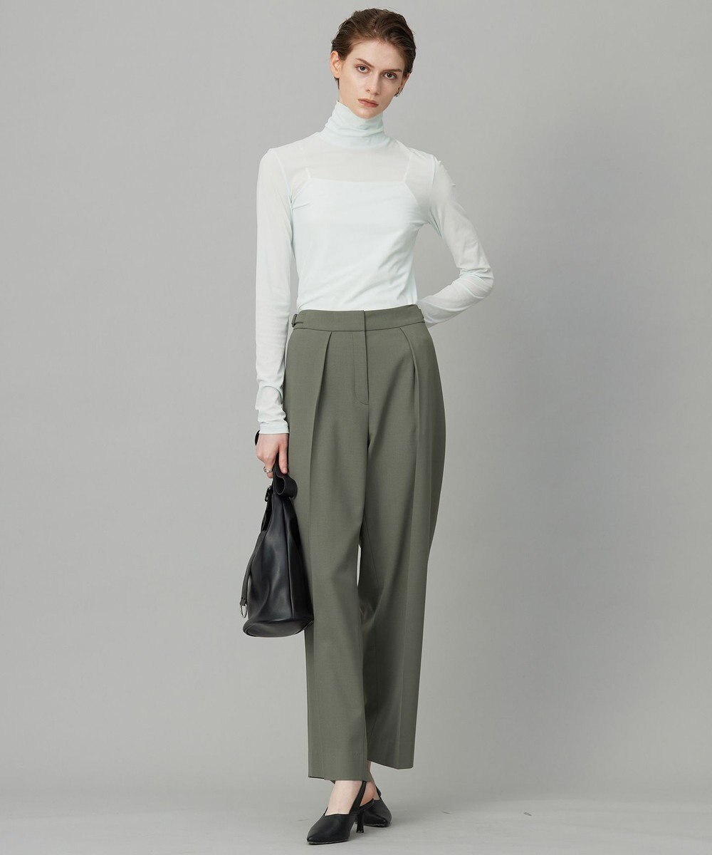 ICB 【洗える】 パウダリーチュール ハイネックトップス 