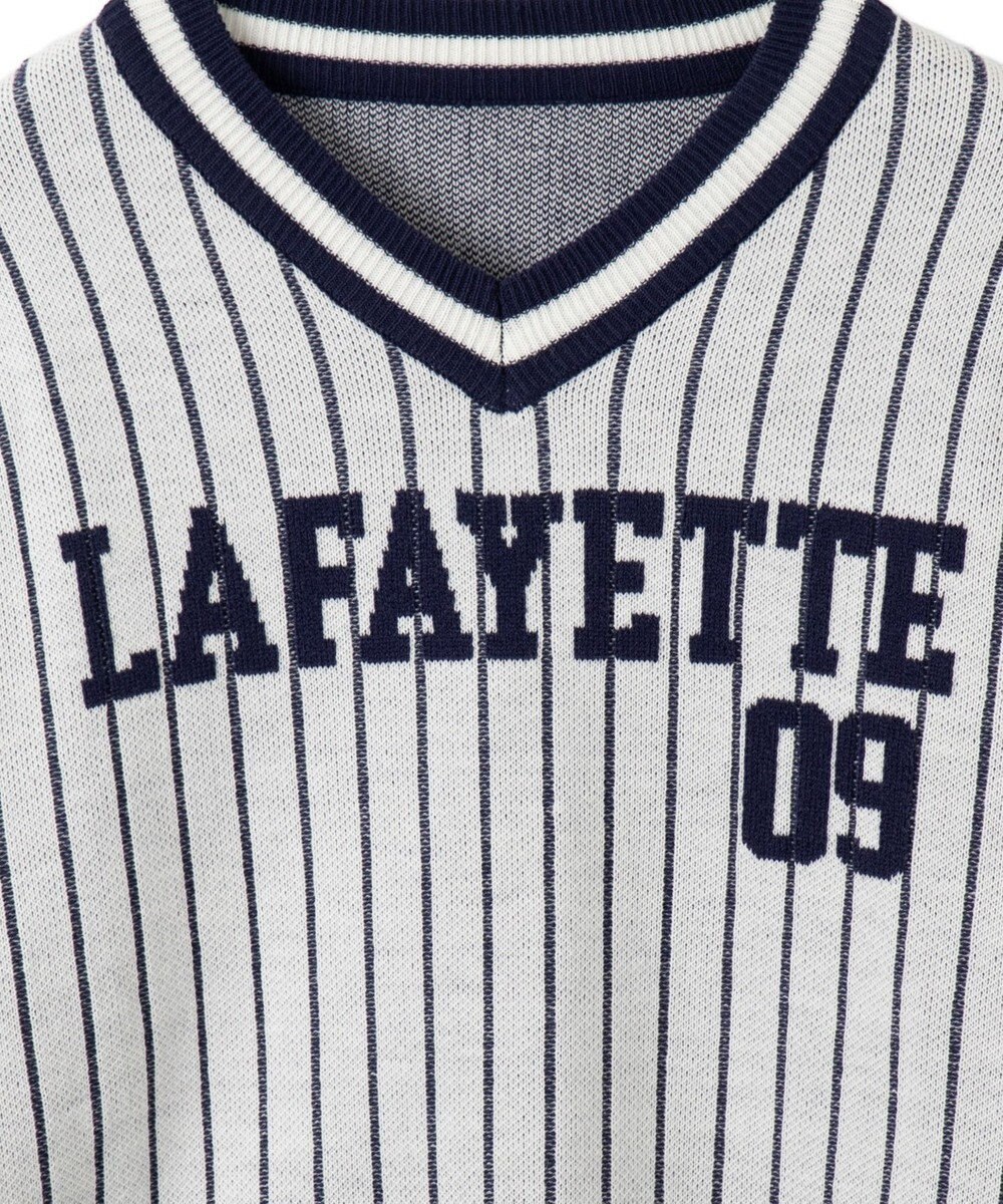 WEGO ベースボールグラフィックプルオーバーニット 