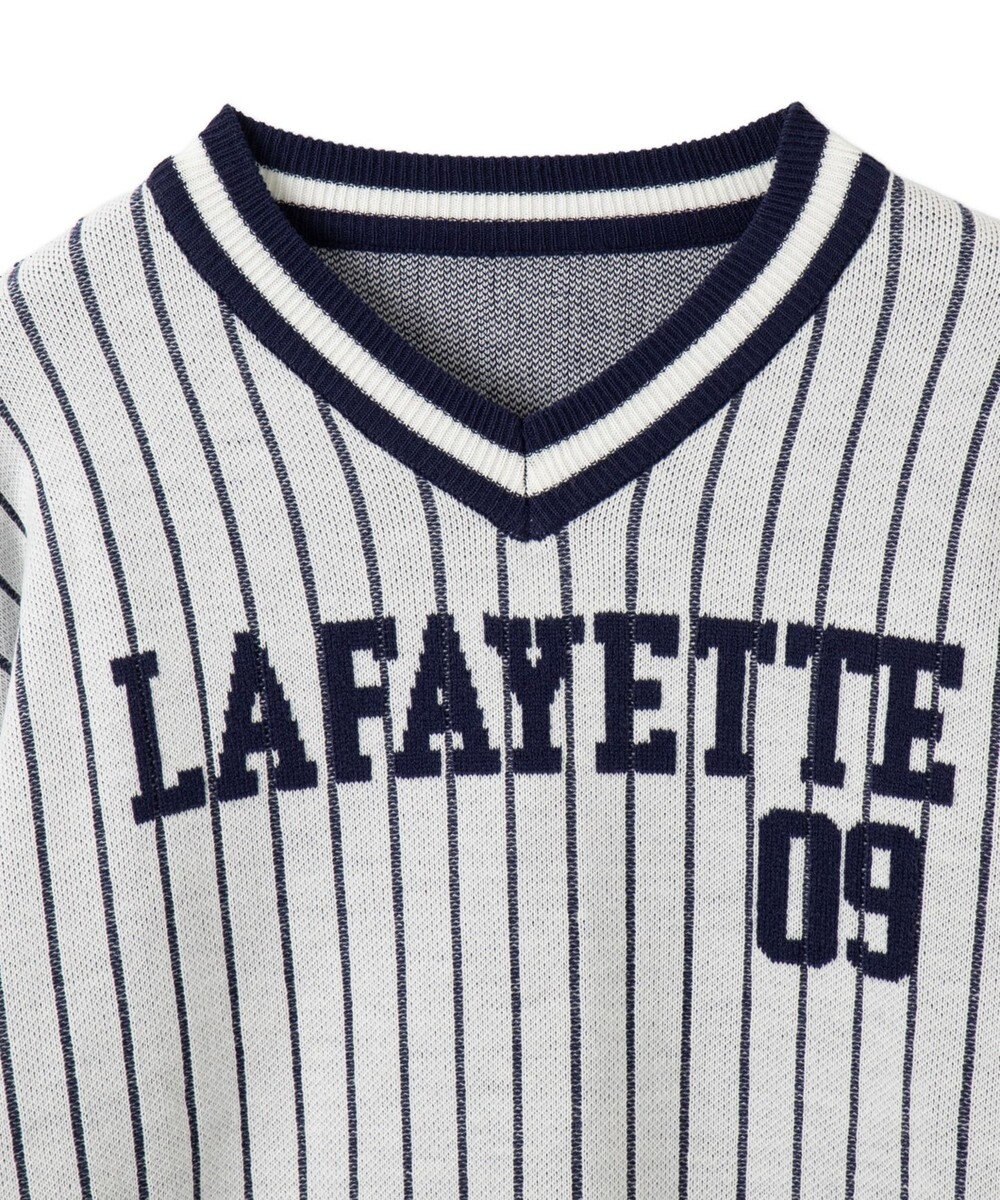 WEGO ベースボールグラフィックプルオーバーニット 