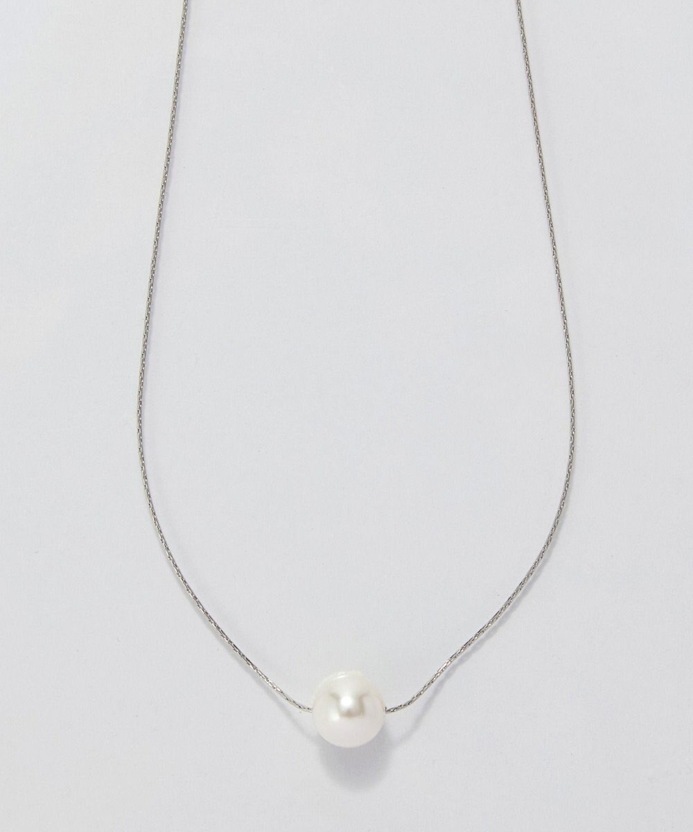 Phoebe <オンワード限定セット>【金属アレルギー対応】ワントップパールネックレス×クロスラインパールピアス/サージカルステンレス 