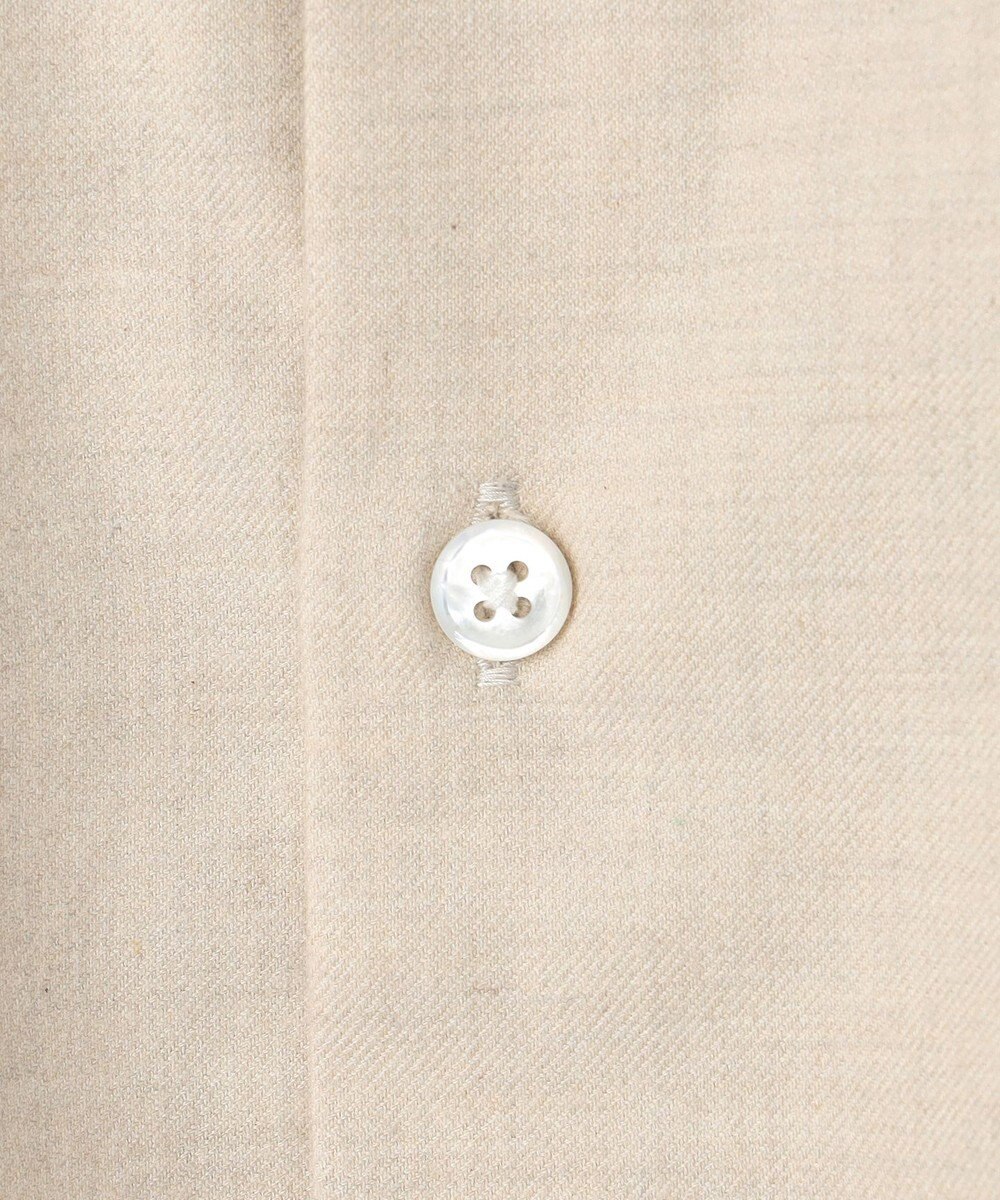 GOTAIRIKU 【洗える】コットンフラノシャツ_ カッタウェイカラー 