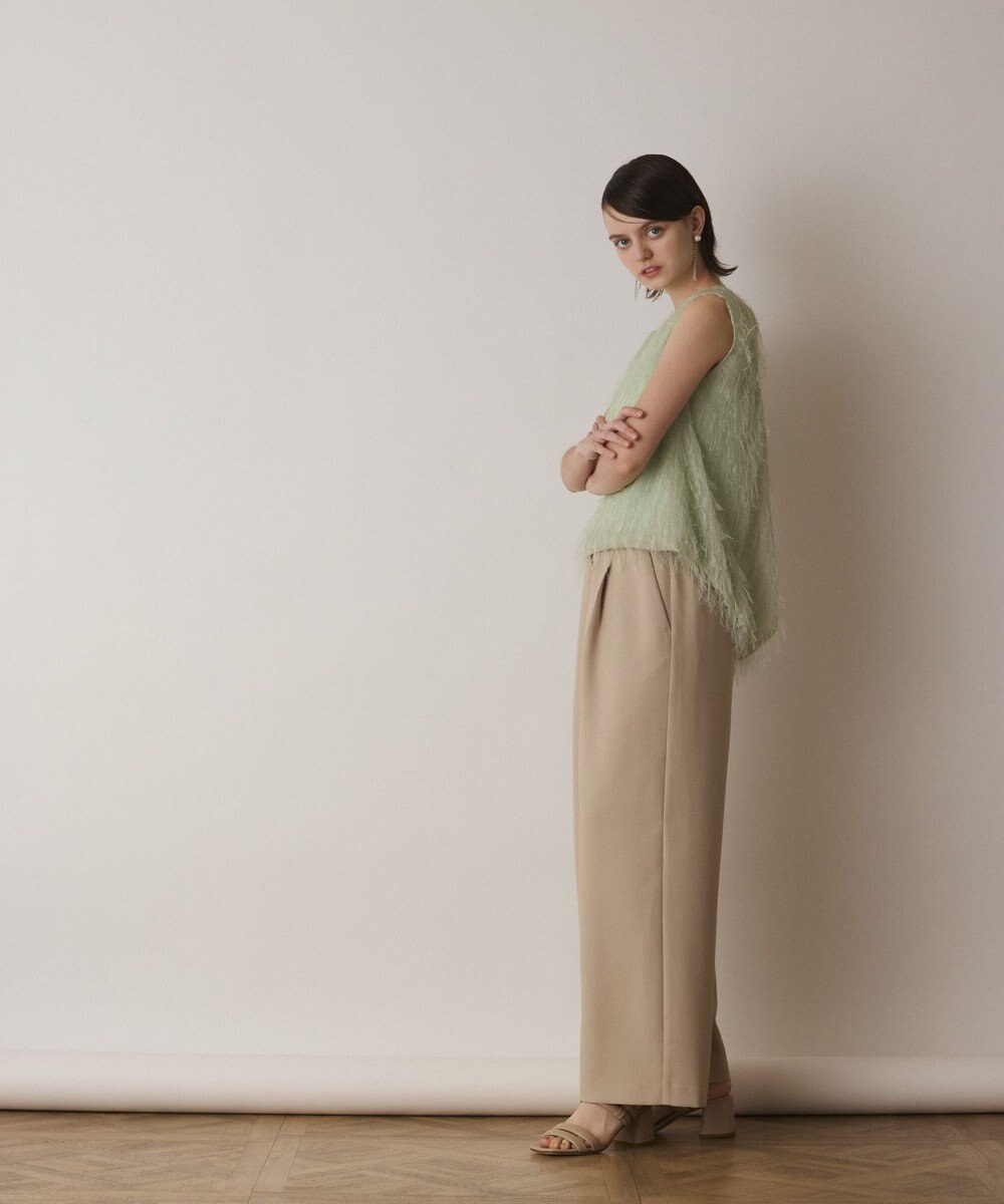 GRACE CONTINENTAL フリンジギャザートップ 