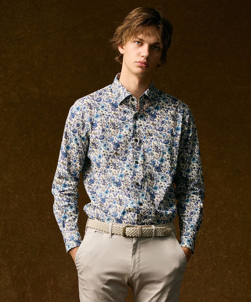 JOSEPH ABBOUD 【キングサイズ・英国リバティ社・纏うアート・柄で魅せる】リバティプリント シャツ　25AW 