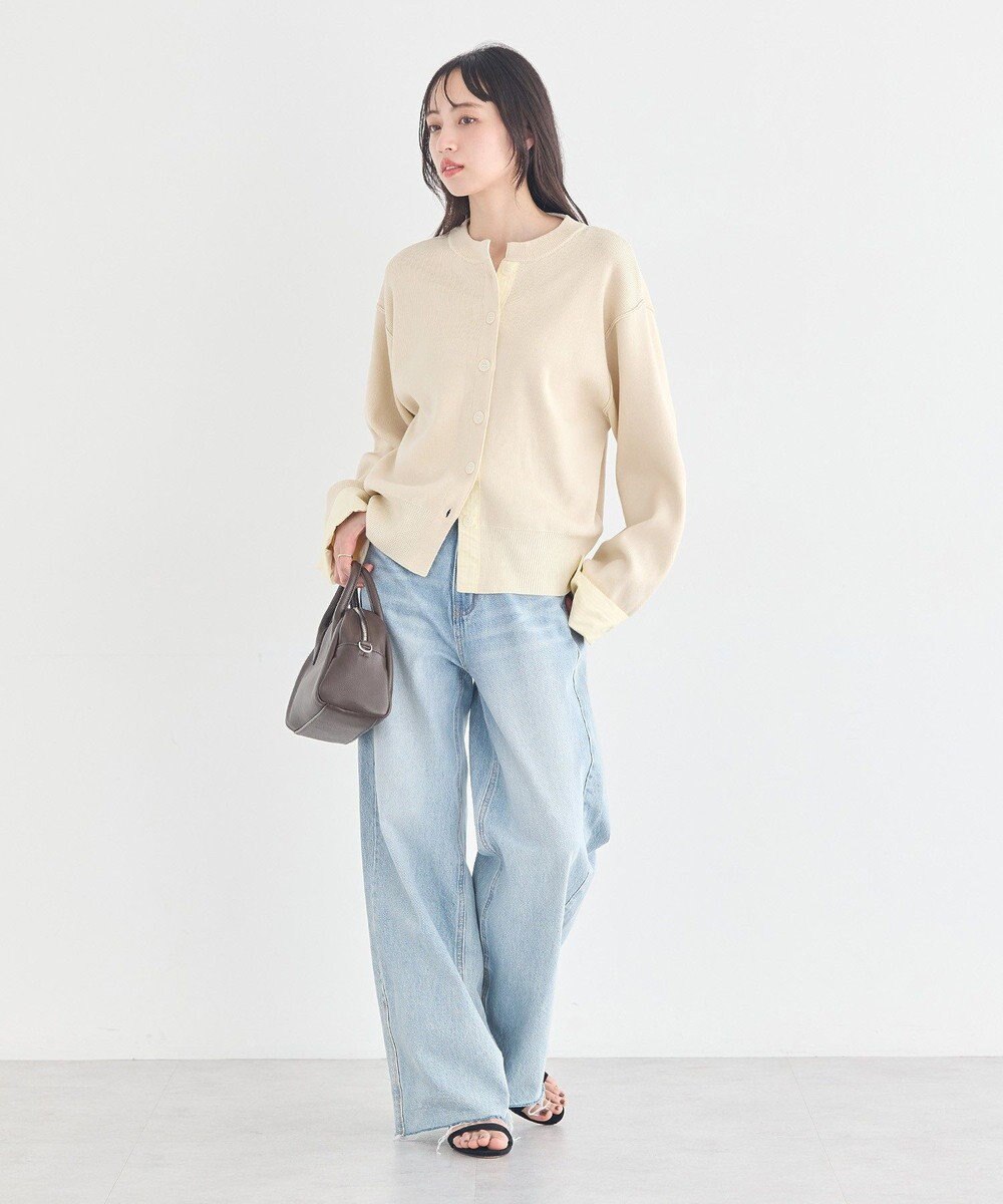 earth music&ecology フェイクレイヤードカーディガン 