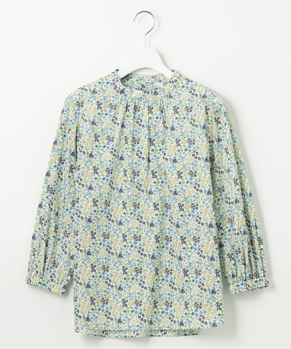 J.PRESS LADIES L 【洗える】Liberty Lilibet＆Hannah Rose スタンドカラー ブラウス 