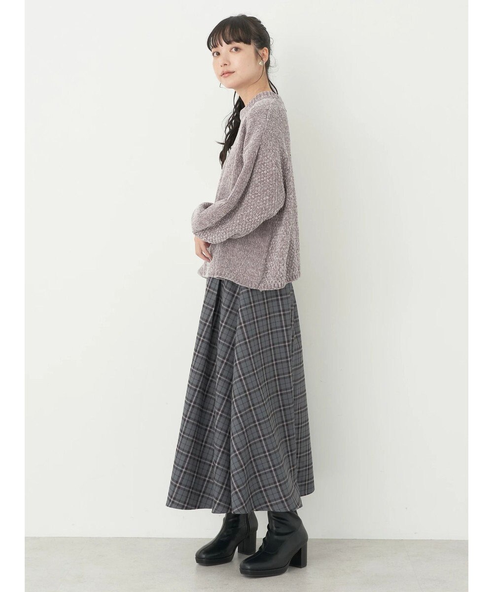 earth music&ecology チェックフレアスカート 