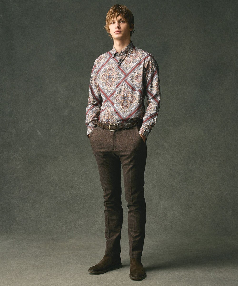 JOSEPH ABBOUD 【キングサイズ・英国リバティ社・纏うアート・柄で魅せる】リバティプリント シャツ　25AW 