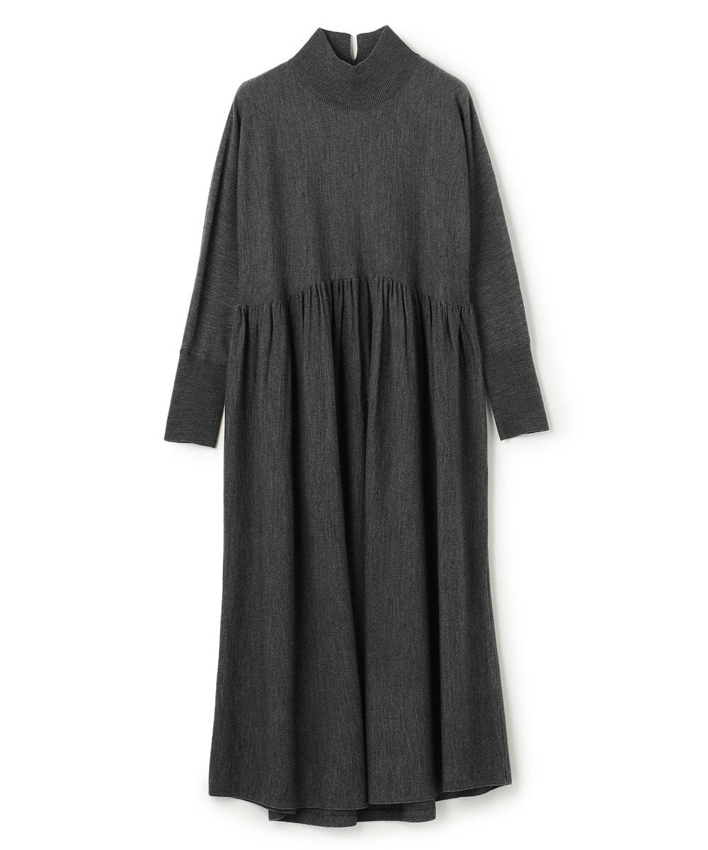 UNFILO ハイネックギャザーワンピース 