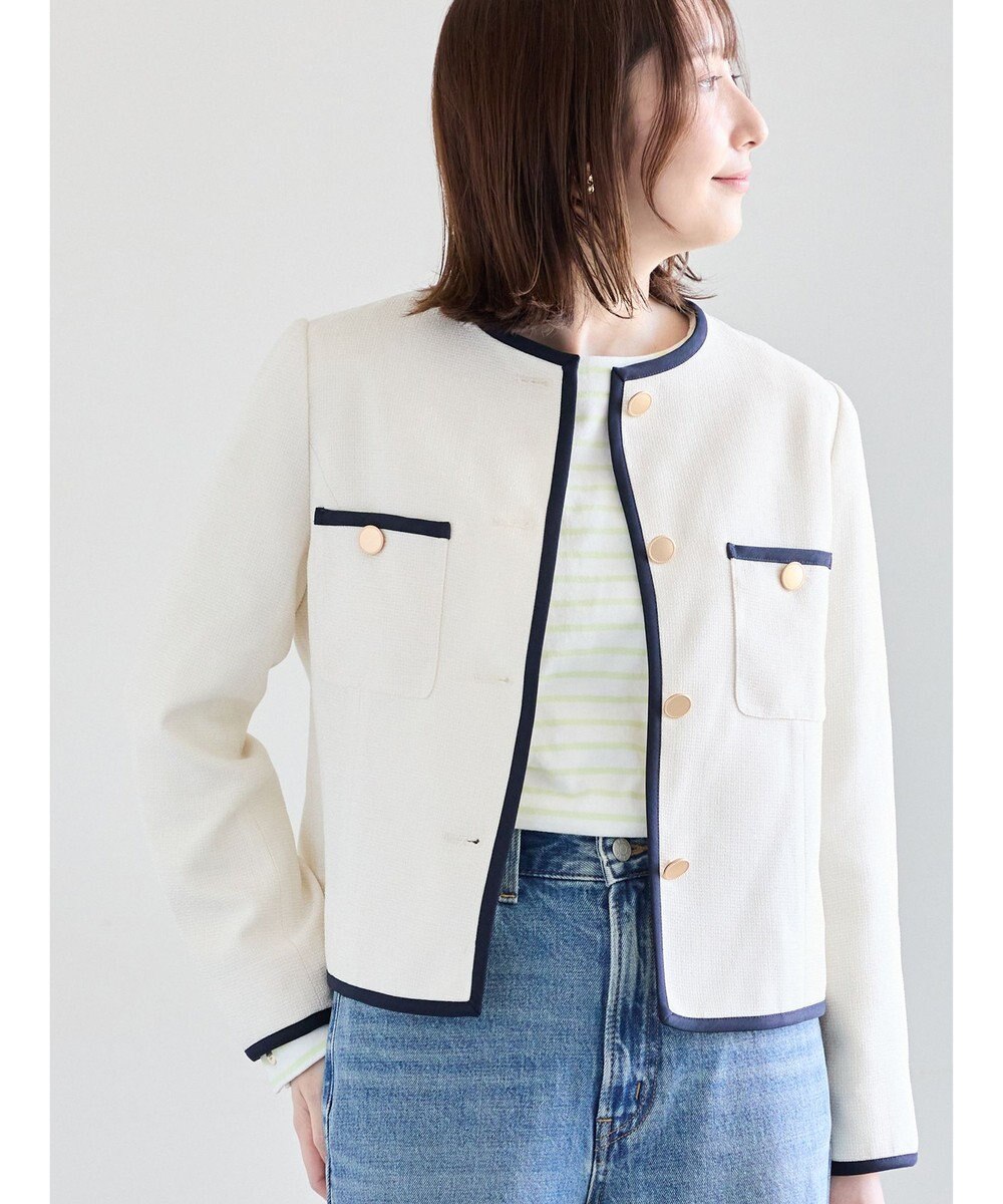Te chichi ライトツイードバイカラージャケット《2026 spring catalog item》 