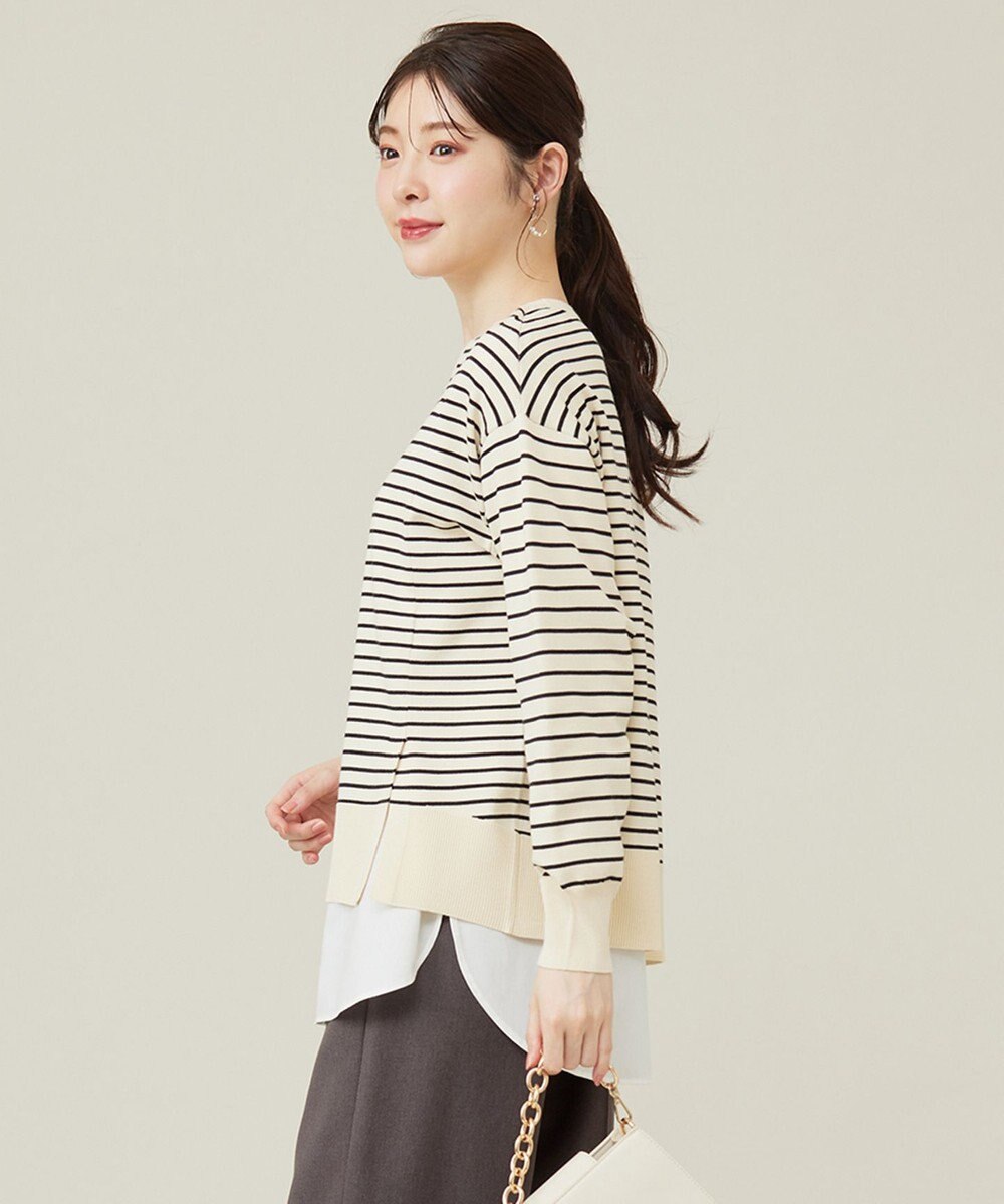 ANY SIS 【洗える】サイドスリット ニット 