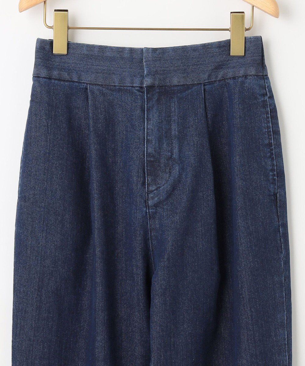 組曲 ライトデニム テーパードクロップドパンツ 