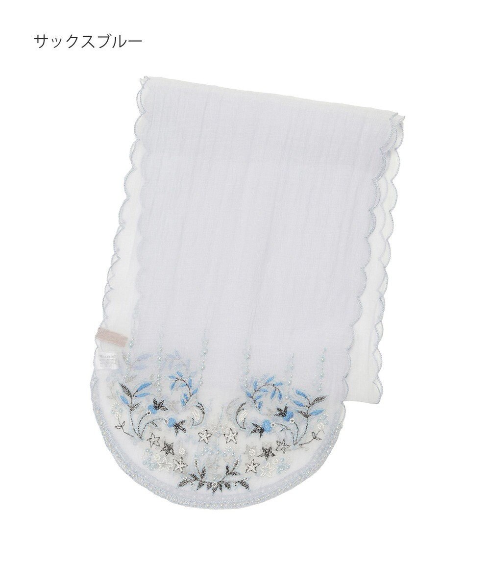 MOONBAT ルナルーチェ ロカ CHANDNI シルクコットン ビーズ刺繍ストール 