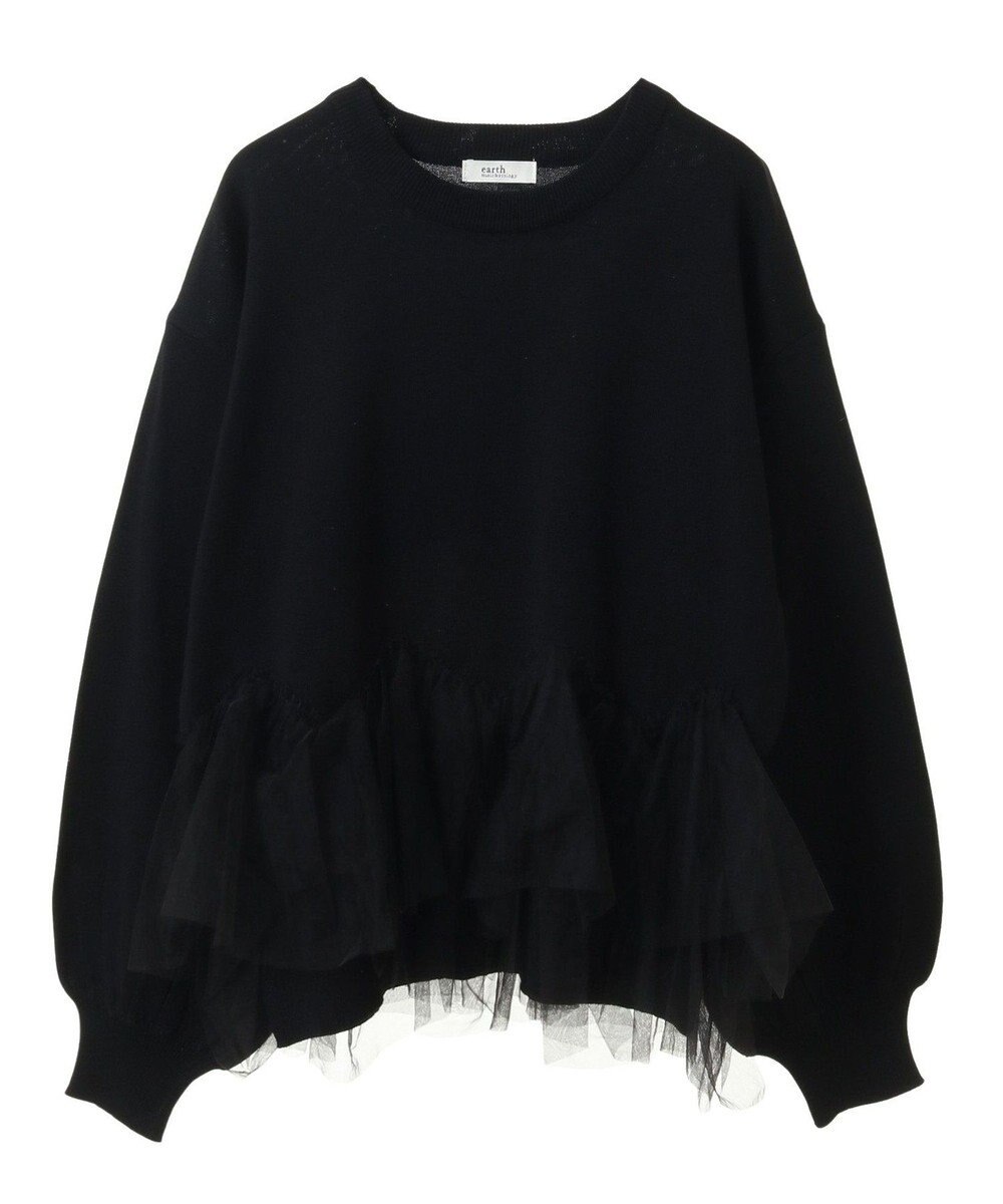 earth music&ecology チュールヘムニットプルオーバー 