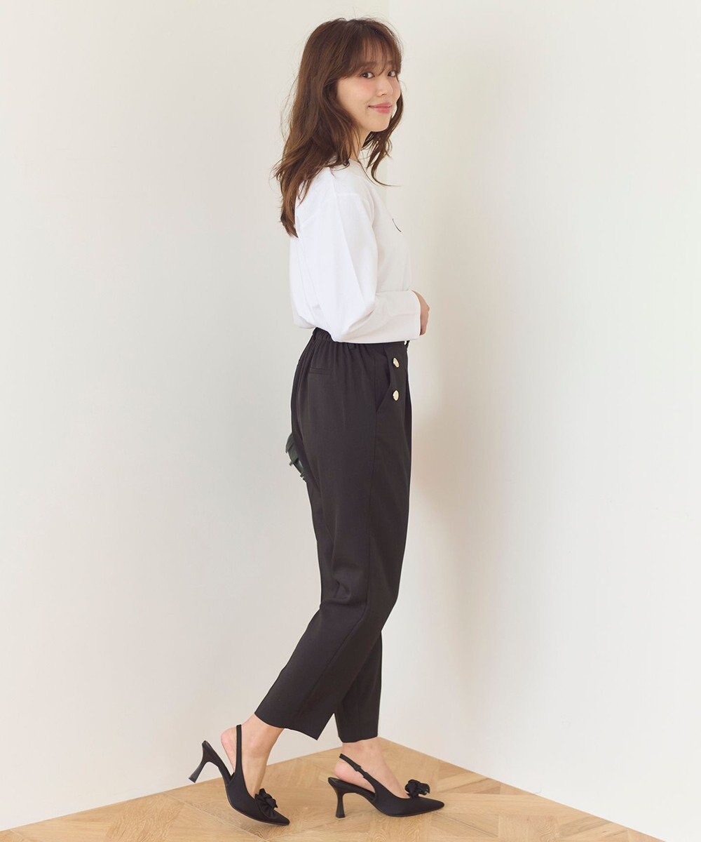 Feroux 【洗える】マリンテーパードパンツ 