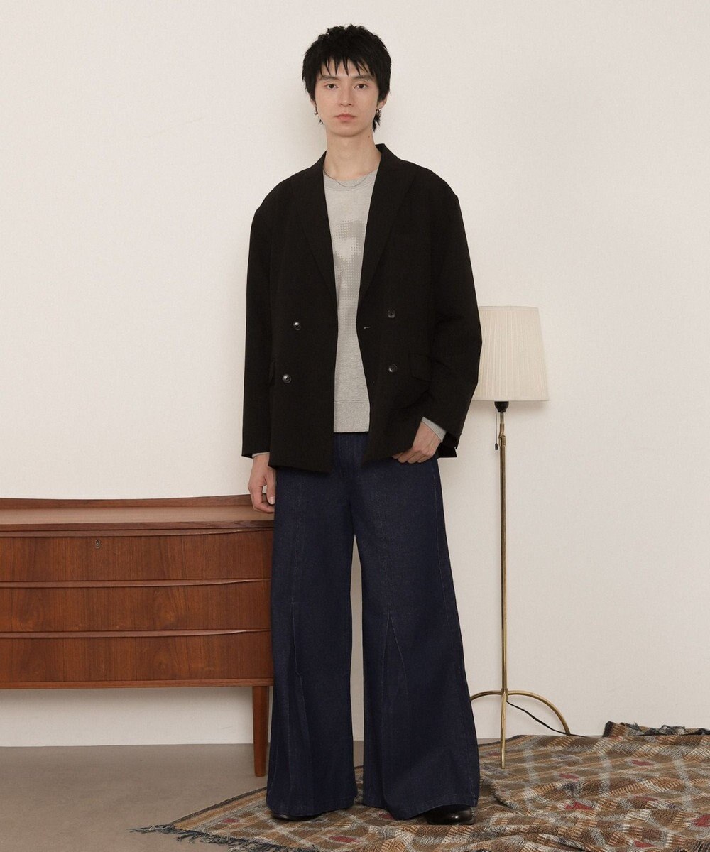 WEGO センタータックバギーフレアデニム 