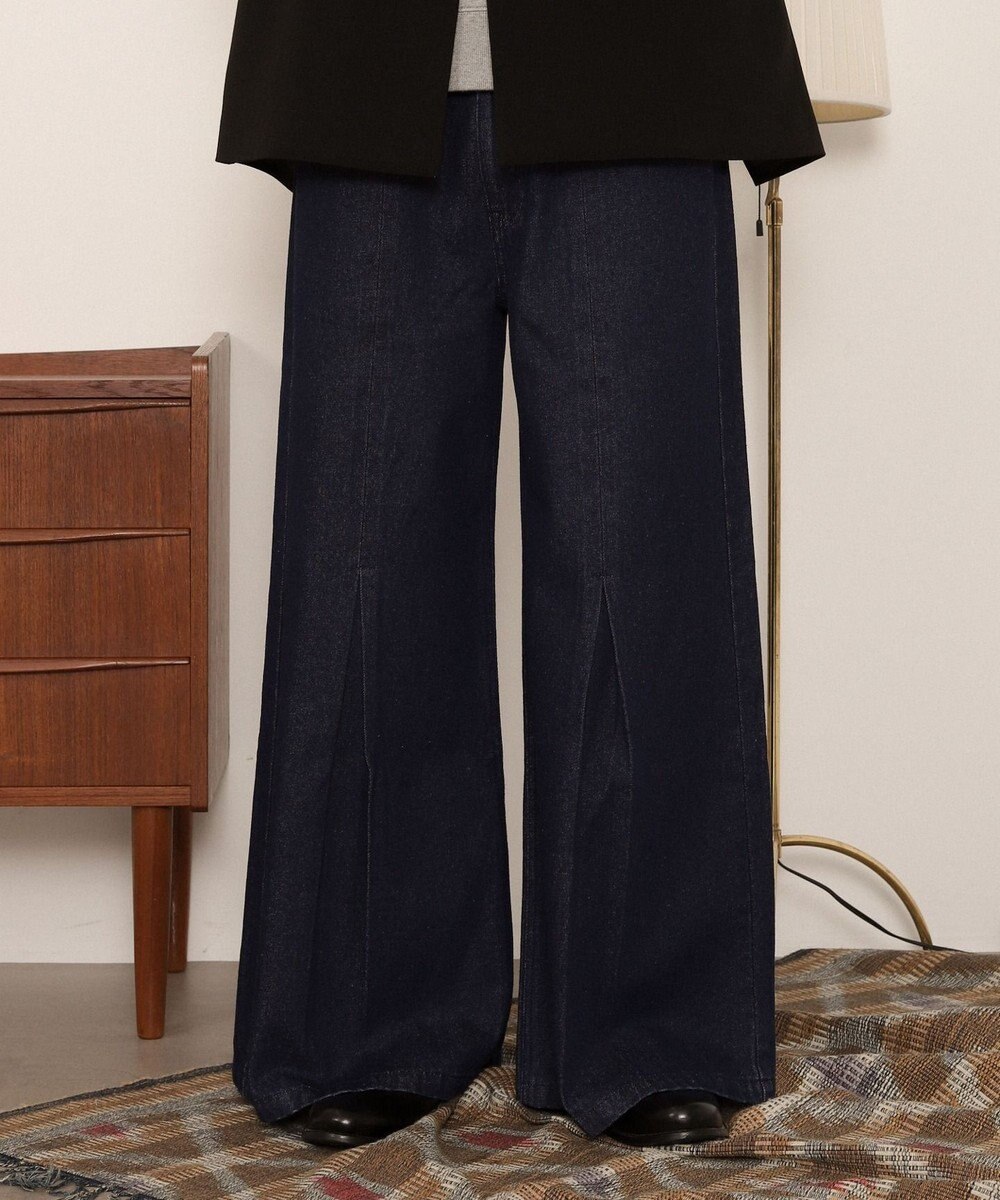 WEGO センタータックバギーフレアデニム 