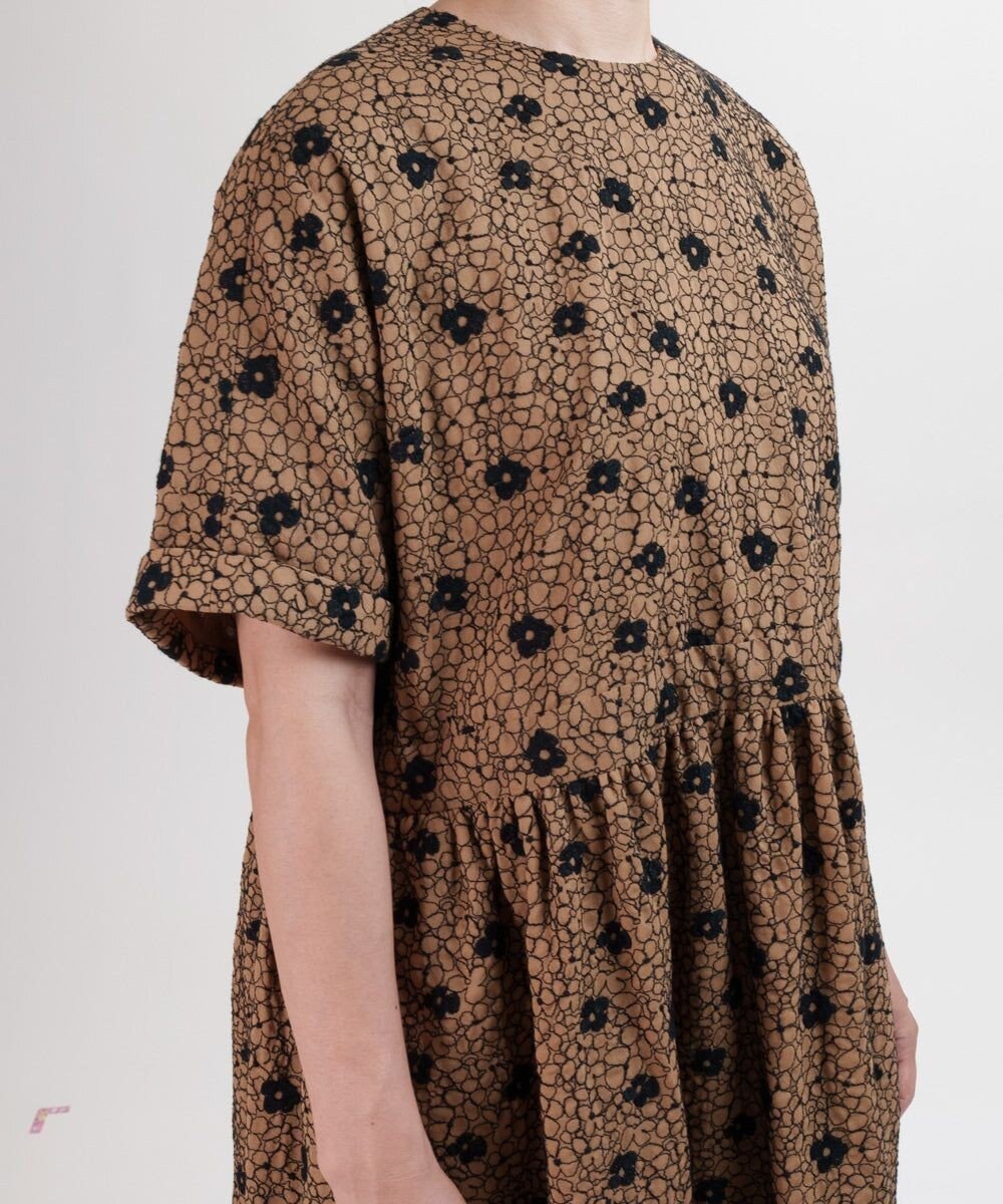 muuc 【手刺繍のような刺繍が美しい】ハイドランジア ドレス 