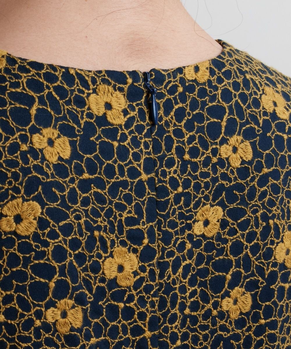 muuc 【手刺繍のような刺繍が美しい】ハイドランジア ドレス 