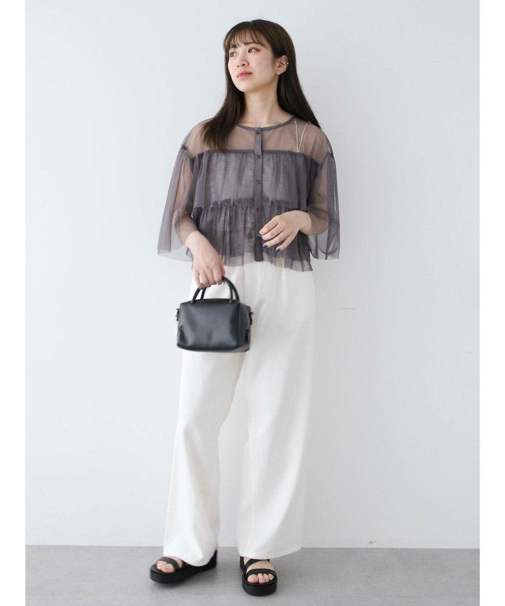 Green Parks ・ＳＵＧＡＲ　ＳＰＯＯＮ　チュールティアードブラウス 