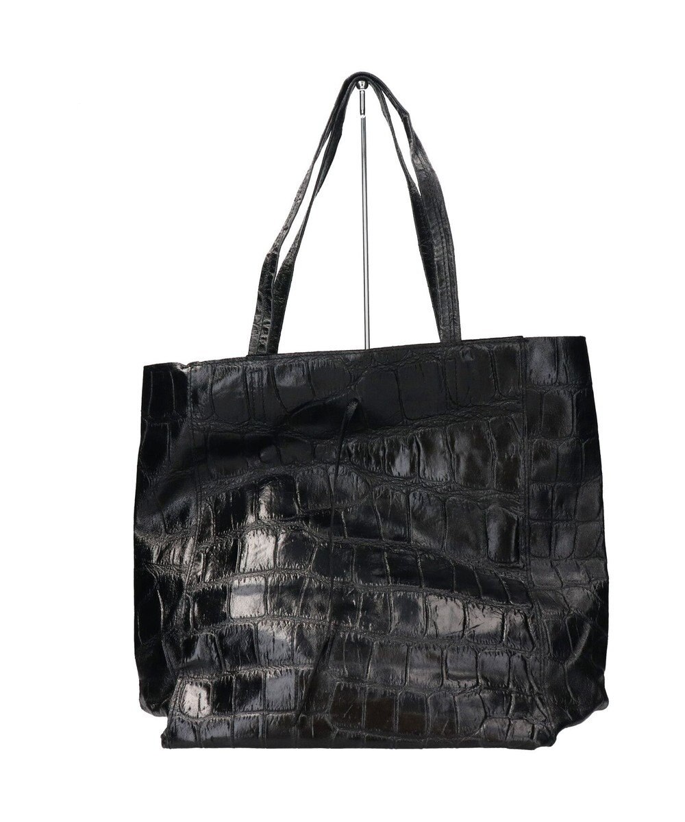 INTER-CHAUSSURES 【ANDREA CARDONE ITALI】ファスナー付き型押しレザートートバッグ 