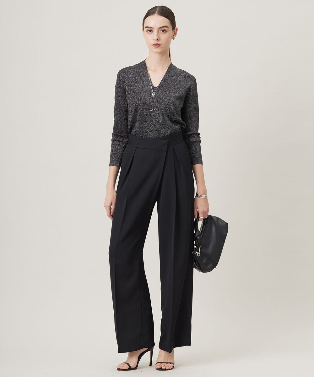 ICB 【洗える】 シンセティックフルニードル Vネックプルオーバー 